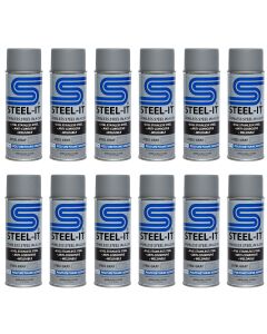 STEEL-IT Gray Polyurethane 12oz Spray Can (12 Pack)