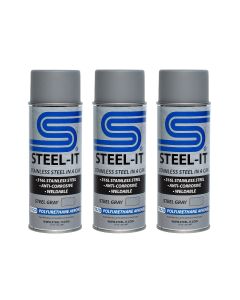 STEEL-IT Gray Polyurethane 12oz Spray Can (3 Pack)