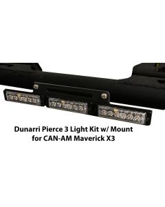 Dunarri Pierce 3 Light Kit for Can-AM Maverick X3 (Includes lights, bar, and mounting hardware)