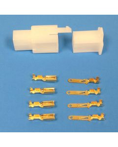 4 pin White connector used commonly on electric scooters, ebikes, and go carts