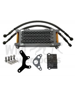 Gold/Silver Piranha Complete Oil Cooler Kit & Mount for Honda Crf50 Xr50 Atc70 and clones