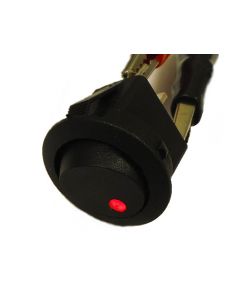 Round Rocker Switch 12V with Red LED
