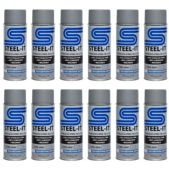 STEEL-IT Gray Polyurethane 12oz Spray Can (12 Pack)