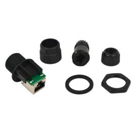 Waterproof RJ45 Panel Mount w/ Matching plug & Strain Relief