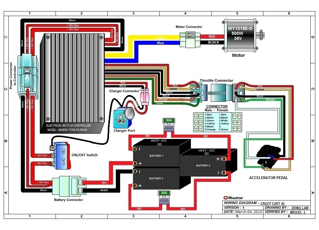 Power Wheels Pedal Wiring Diagram from wildscooterparts.com