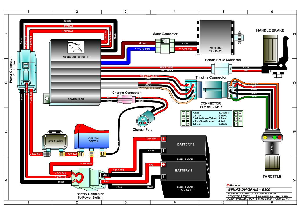 36v Electric Scooter Wiring Diagram