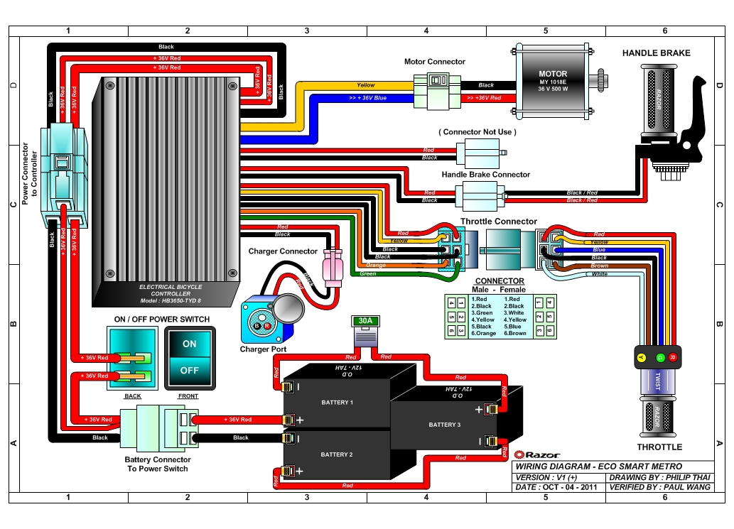 Electric scooter wiring diagram Idea